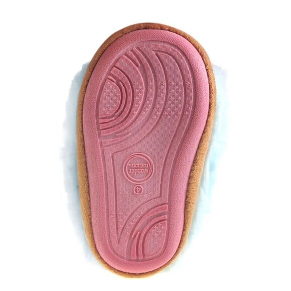 Baby Girls Fuzzy Unicorn Bootie Slipper Shoe Size 6 - Picture 4 of 6